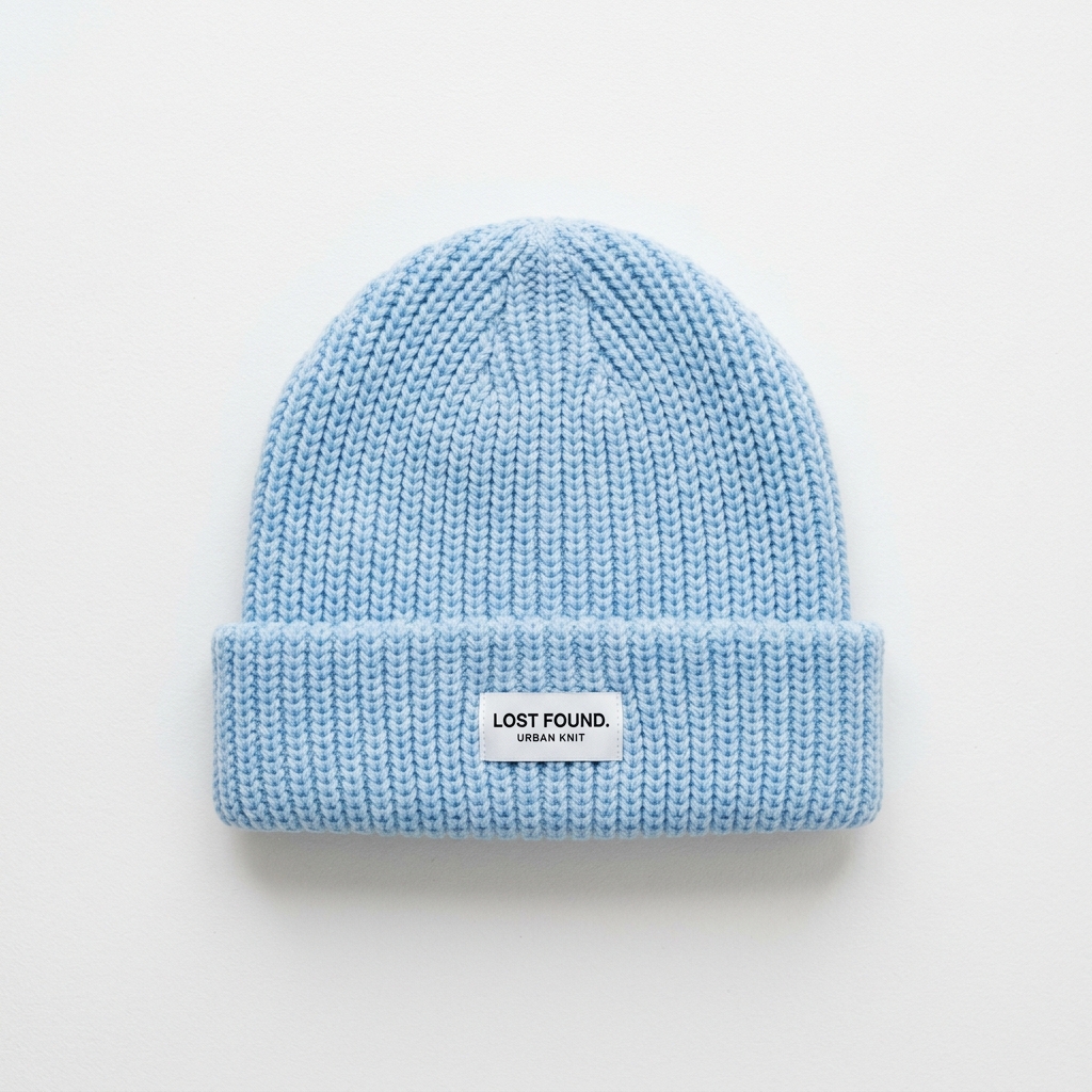 Sky Blue Knit Beanie