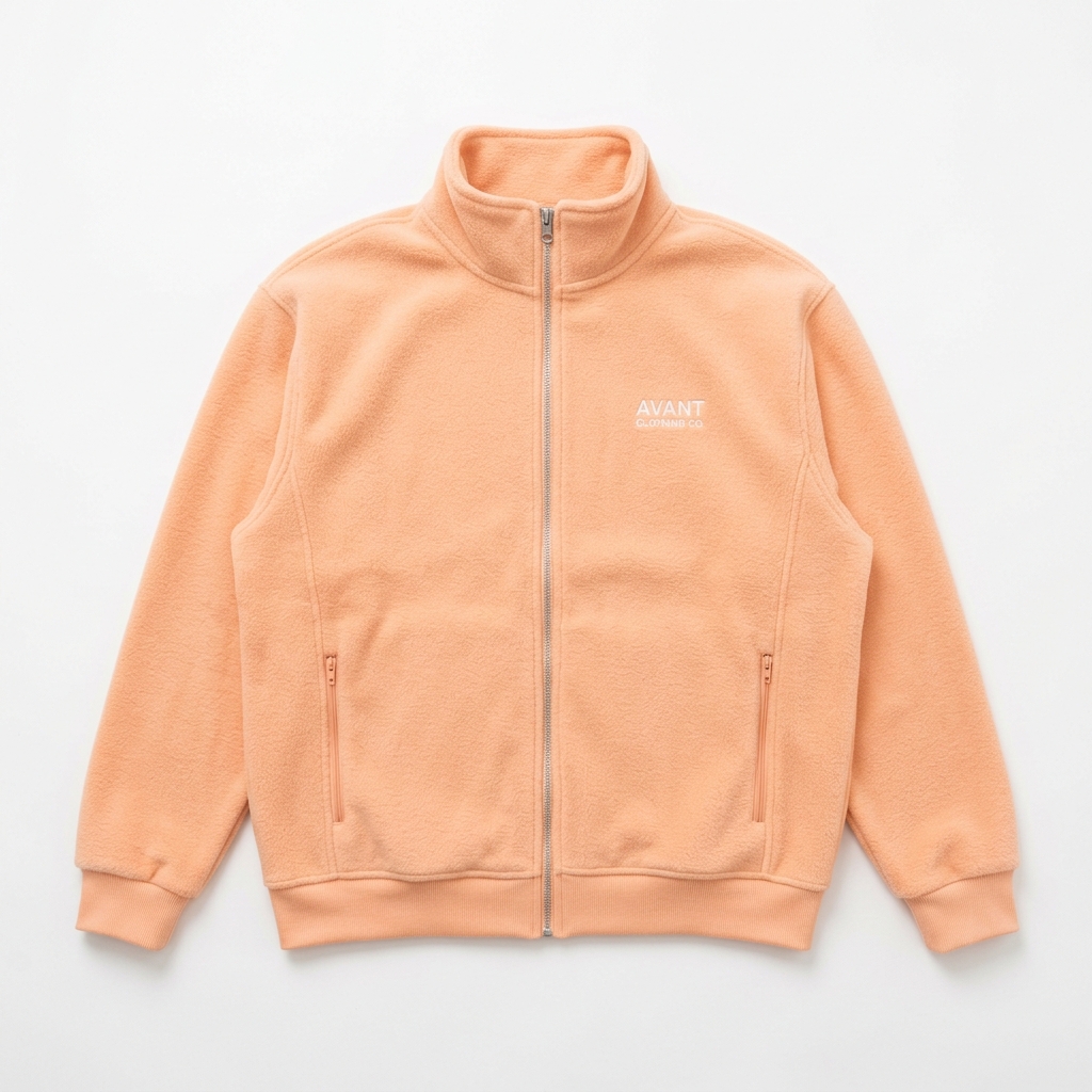 Peach Fleece Zip Jacket